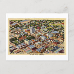  skyline van Tyler, Texas, Briefkaart