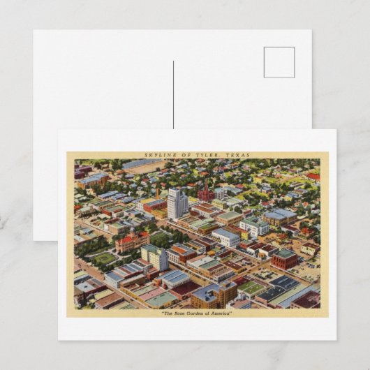  skyline van Tyler, Texas, Briefkaart (Voorkant / Achterkant)