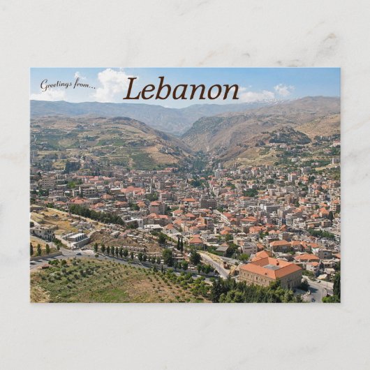 Skyline van Zahlé Libanon Briefkaart (Voorkant)