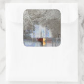 Skyline Vierkante Sticker (Tas)