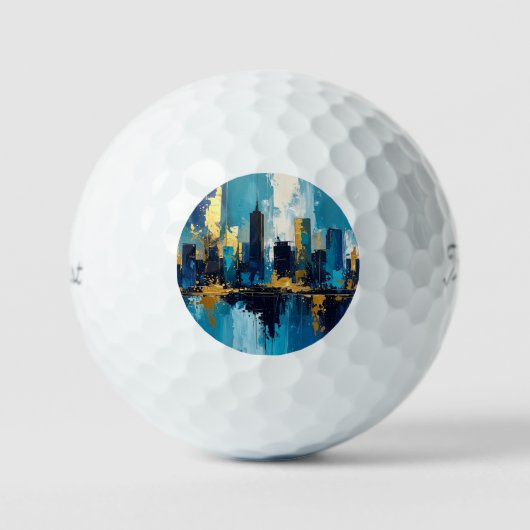 Skyline View Golf Balls Golfballen (Voorkant)