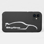 Skyline White Silhouette Logo Case-Mate iPhone Case (Achterkant (horizontaal))