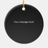 Skyline White Silhouette met koolstofvezel Keramisch Ornament (Achterkant)