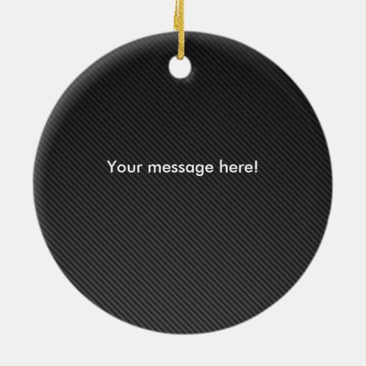 Skyline White Silhouette met koolstofvezel Keramisch Ornament (Achterkant)