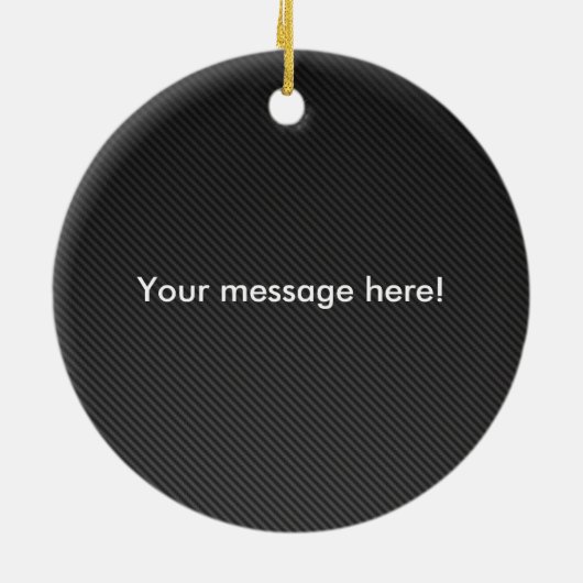 Skyline White Silhouette met koolstofvezel Keramisch Ornament (Achterkant)