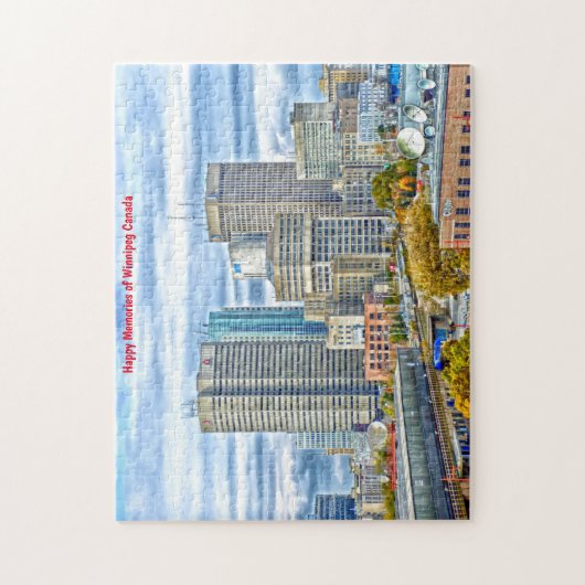 Skyline Winnipeg Canada. Jigzaag Puzzle Legpuzzel (Verticaal)