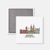 skylinebasel-design magneet (Voorkant / Achterkant)