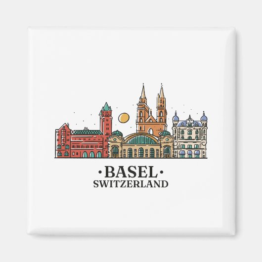 skylinebasel-design magneet (Voorkant)