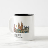 skylinebasel-design tweekleurige koffiemok (Voorkant links)