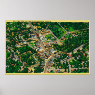 Skyliner Uitzicht dat naar het zuiden over Ashland Poster