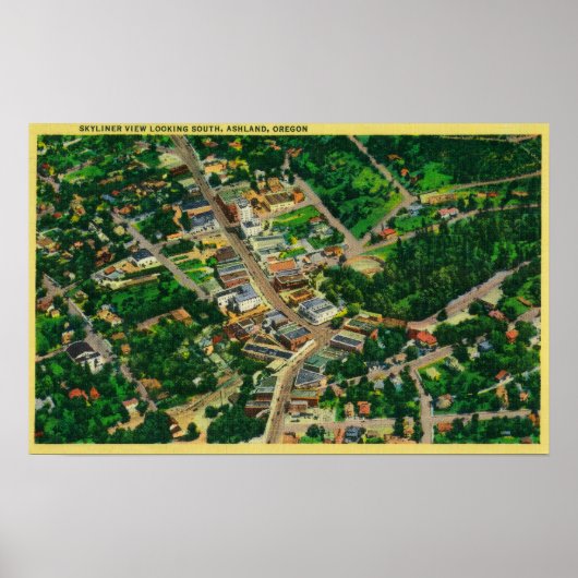 Skyliner Uitzicht dat naar het zuiden over Ashland Poster (Voorkant)