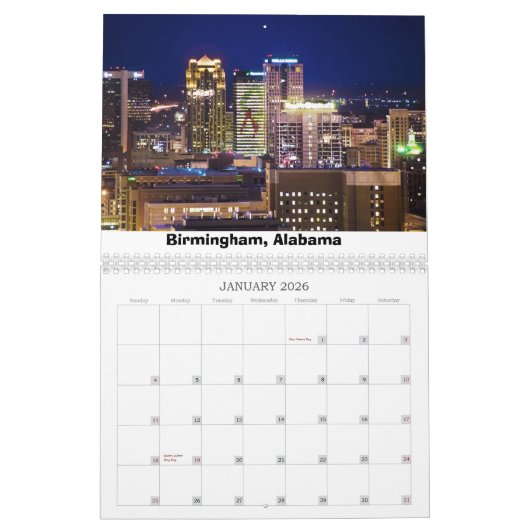 Skylines van de VS Kalender (Jan 2026)