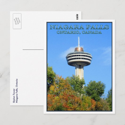 Skylon Tower, Niagara Herfsten, Ontario Briefkaart (Voorkant / Achterkant)