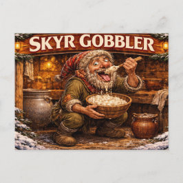 Skyr Gobbler Icelandic Yule Lad Briefkaart