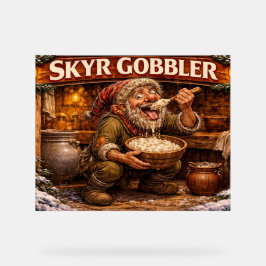 Skyr Gobbler IJslandse Yule Lad Acryl Bord