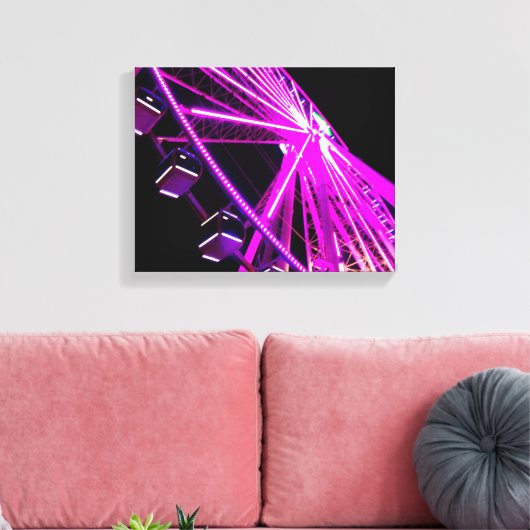 Skyrad op het eiland Pigeon Forge, Tennessee Canvas Afdruk (Insitu (Woonkamer))