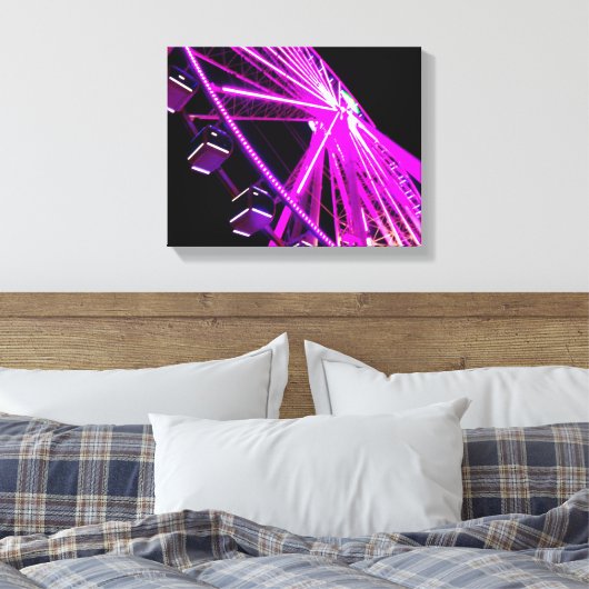 Skyrad op het eiland Pigeon Forge, Tennessee Canvas Afdruk (Insitu (Slaapkamer))