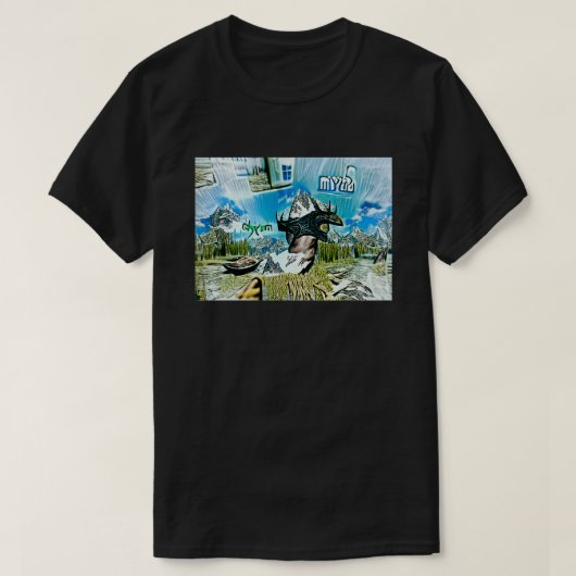 skyrim abstracte fantasiewereld v2 t-shirt (Design voorkant)