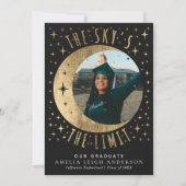 Sky's de Limit Afstuderen Foto Aankondiging Kaart (Voorkant)