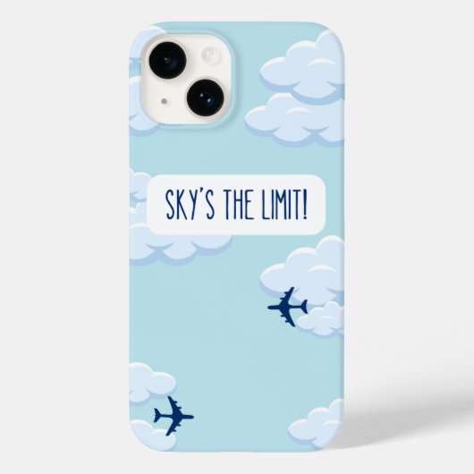 Sky's The Limit – Motivational iPhone 14 Case (Achterkant)