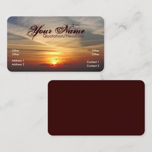 Skyscape sunset Visitekaartje (Voorkant / Achterkant)
