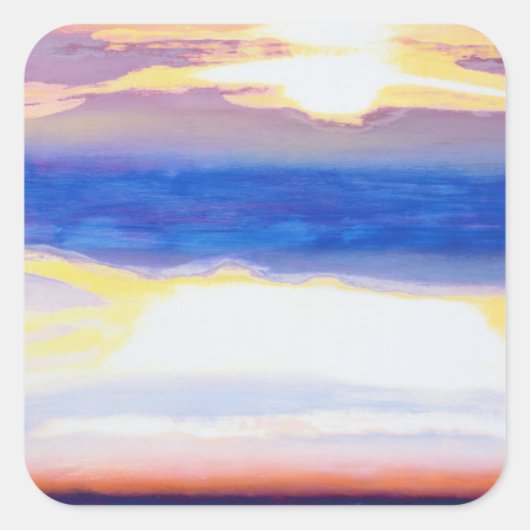 Skyscape Vierkante Sticker (Voorkant)