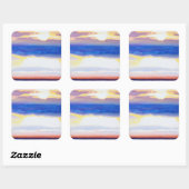 Skyscape Vierkante Sticker (Vel)