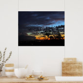 Skyscapes: Dusk Sunset Silhouette Poster (Keuken)