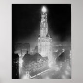Skyscraper bij Night, 1920.  foto Poster (Voorkant)