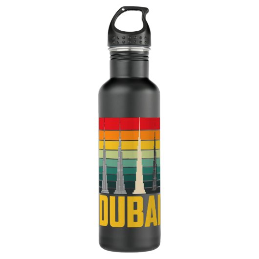 Skyscraper Burj Khalifa uit Dubai in de Verenigde  Waterfles (Voorkant)