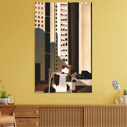 Skyscraper, Charles Sheeler Canvas Afdruk (Insitu (Woonkamer))