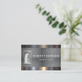 Skyscraper Diamond Plated Steel Metal Trim Visitekaartje (Staand voorkant)