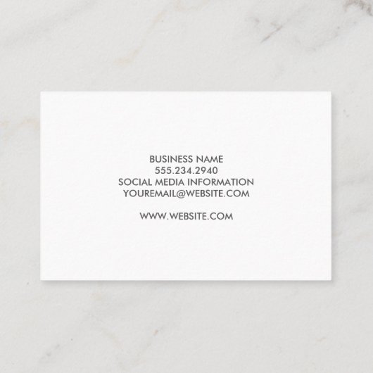 Skyscraper Diamond Plated Steel Metal Trim Visitekaartje (Achterkant)