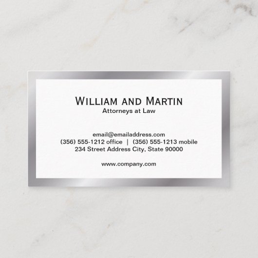 Skyscraper Logo | Metaalgrens | Monogram Visitekaartje (Achterkant)