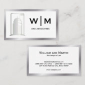 Skyscraper Logo | Metaalgrens | Monogram Visitekaartje (Voorkant / Achterkant)