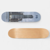 Skyscraper met je initialen persoonlijk skateboard (Horizontaal)