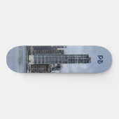 Skyscraper met je initialen persoonlijk skateboard (Horizontaal)