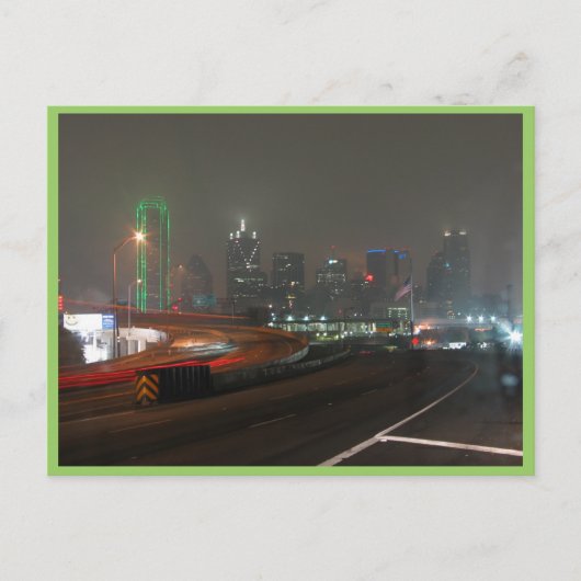 Skyscraper met Neon in het centrum van de dallas i Briefkaart (Voorkant)