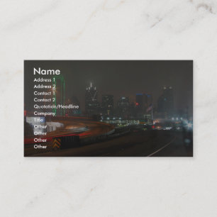 Skyscraper met Neon in het centrum van de dallas i Visitekaartje