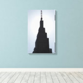 Skyscraper silhouette Shinjuku, Tokyo, Japan Canvas Afdruk (Insitu (Houten vloer))