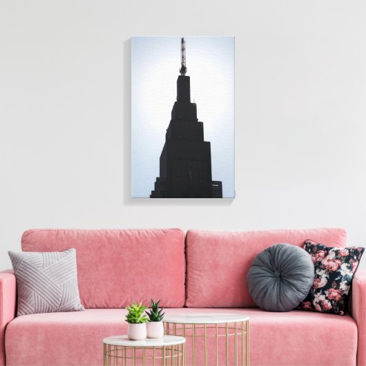 Skyscraper silhouette Shinjuku, Tokyo, Japan Canvas Afdruk (Insitu (Woonkamer))