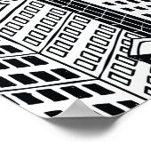 Skyscraper stad illustratie, isometrische naadloze poster (Hoek)