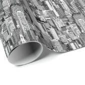 Skyscraper stad isometrische naadloze textuur cadeaupapier (Rol Hoek)