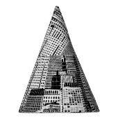 Skyscraper stad isometrische naadloze textuur feesthoedjes (Rechts)