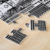 Skyscraper stad isometrische naadloze textuur legpuzzel (Zijkant)