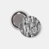 Skyscraper stad isometrische naadloze textuur magneet (Voorkant / Achterkant)