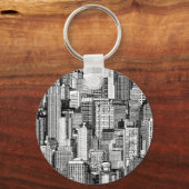 Skyscraper stad isometrische naadloze textuur sleutelhanger (Voorkant)