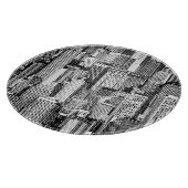 Skyscraper stad isometrische naadloze textuur snijplank (Hoek)