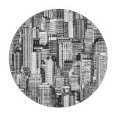 Skyscraper stad isometrische naadloze textuur snijplank (Voorkant)