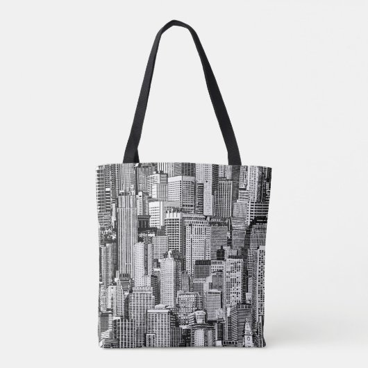 Skyscraper stad isometrische naadloze textuur tote bag (Achterkant)